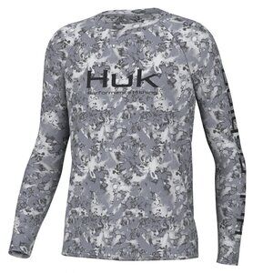NWT Men's HUK Pursuit Crew Fin Flats Performance Shirt Medium M